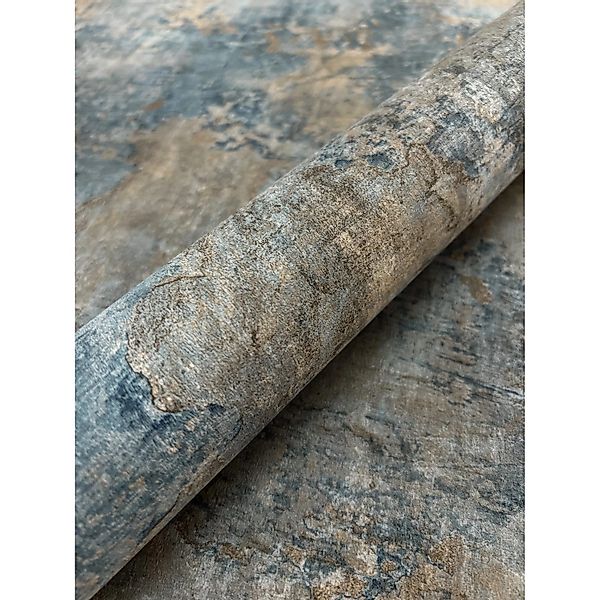 Newroom Vliestapete Gadiel Blue Beton Modern günstig online kaufen
