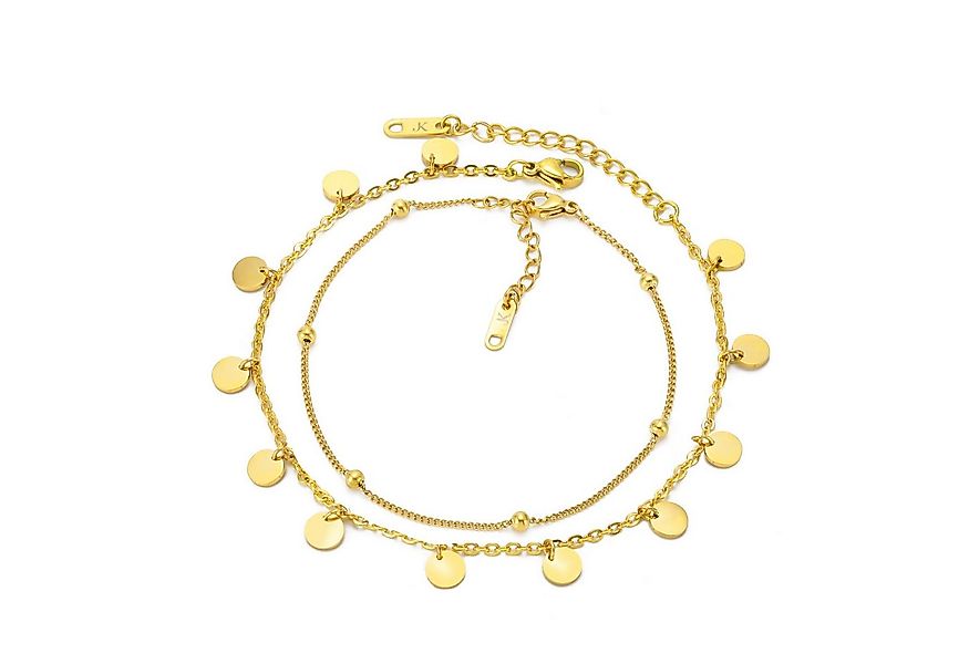 Kim Johanson Fußkette Pure (Set, 2-tlg), mit Kugeln und Plättchen, verstell günstig online kaufen