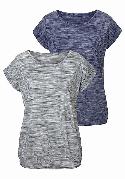 Beachtime Kurzarmshirt "mit Struktureffekt", (2er-Pack), aus pflegeleichter günstig online kaufen