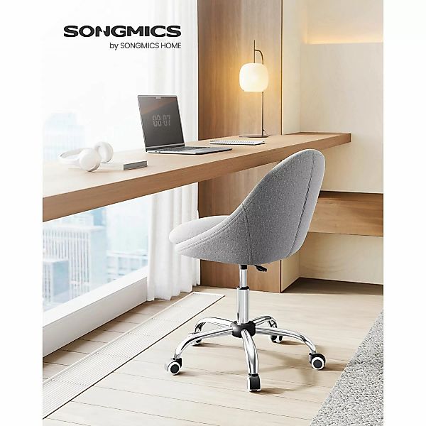 Songmics Schreibtischstuhl Höhenverstellbar Grau günstig online kaufen