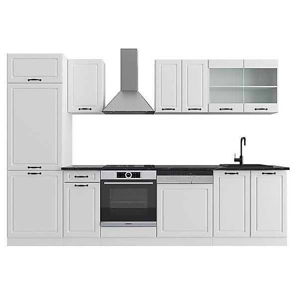 Vicco Küchenzeile R-Line, Weiß Landhaus/Weiß, Ohne günstig online kaufen