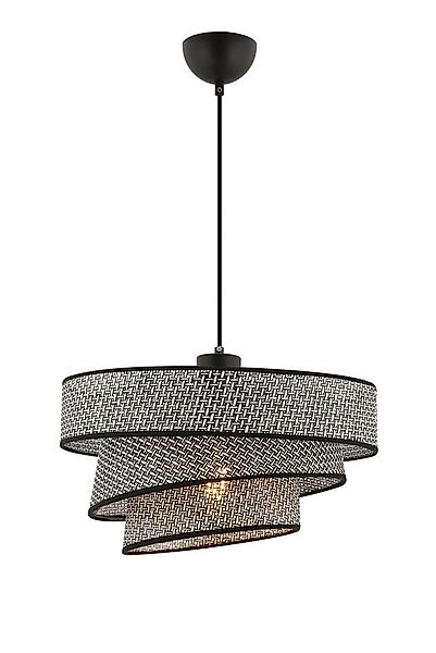 Opviq Pendelleuchte, ohne Leuchtmittel, Textilschirm in Rattanoptik günstig online kaufen