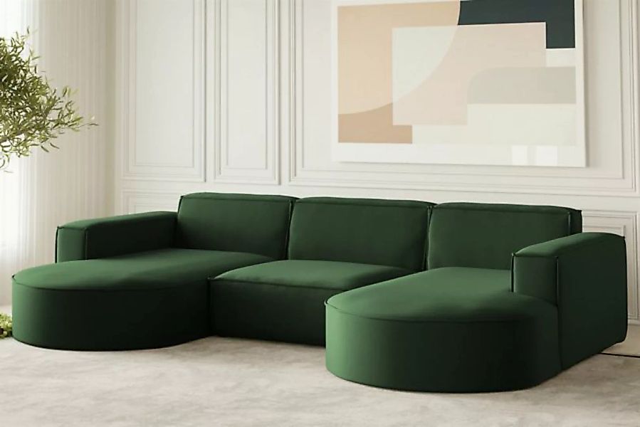 Fun Möbel Wohnlandschaft Wohnlandschaft U-Form Sofa PALMA in Stoff Opera Ve günstig online kaufen