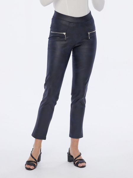 MONACO blue Lederimitathose Schlupfhose koerpernah in günstig online kaufen