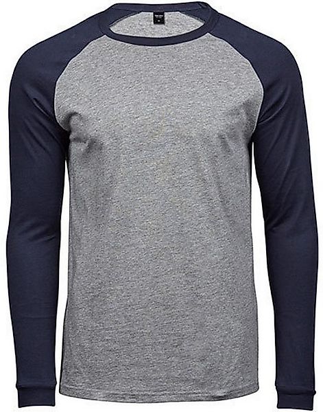 Tee Jays Langarmshirt Herren Baseball Tee / 100% gekämmte Baumwolle günstig online kaufen