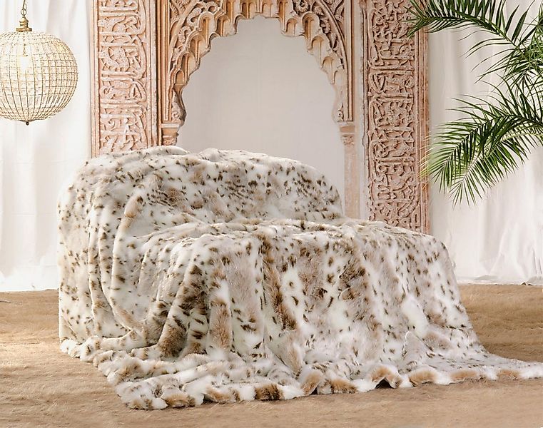 Wohndecke Felldecke (Kunstfell) "Schneeleopard", Wohnen und Accessoires Gmb günstig online kaufen