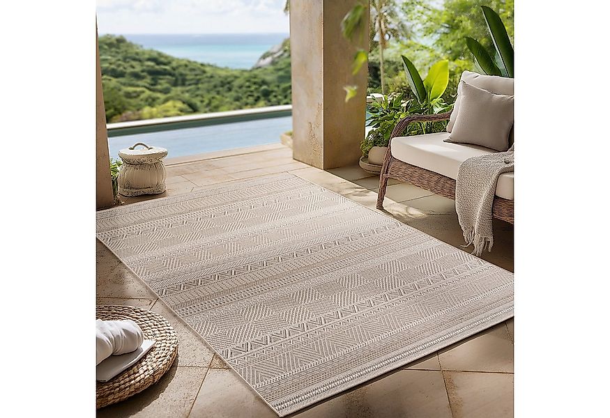 Carpettex Outdoorteppich Boho Design, Läufer, Höhe: 5 mm, Outdoor Teppich W günstig online kaufen