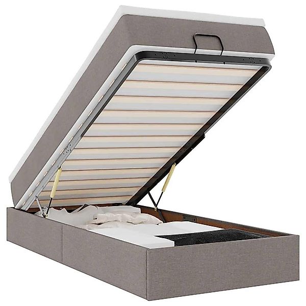 vidaXL Bett Ottoman-Bett mit Matratze Taupe günstig online kaufen