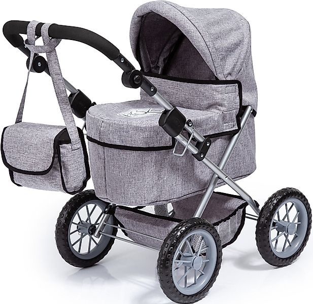 Bayer Puppenwagen Trendy, grau, mit Wickeltasche günstig online kaufen