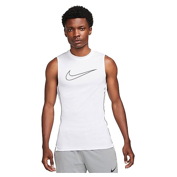 Nike Pro Dri Fit Ärmellos T-shirt 2XL White / Black / Black günstig online kaufen
