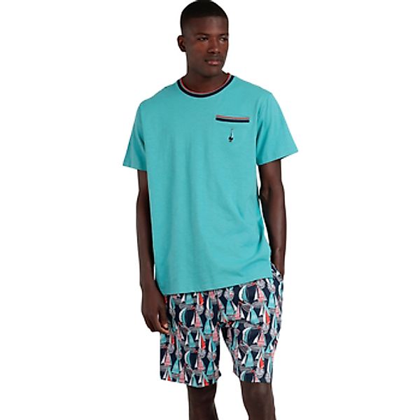 Admas  Pyjamas/ Nachthemden Pyjama Shorts T-Shirt Boat Race günstig online kaufen