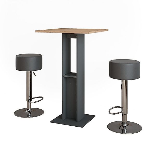 Vicco Bartisch Repose, Goldkraft Eiche/Anthrazit/Schwarz, 65 günstig online kaufen