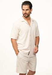 CARISMA Kurzarmhemd mit Rippstruktur im Summer-Look günstig online kaufen