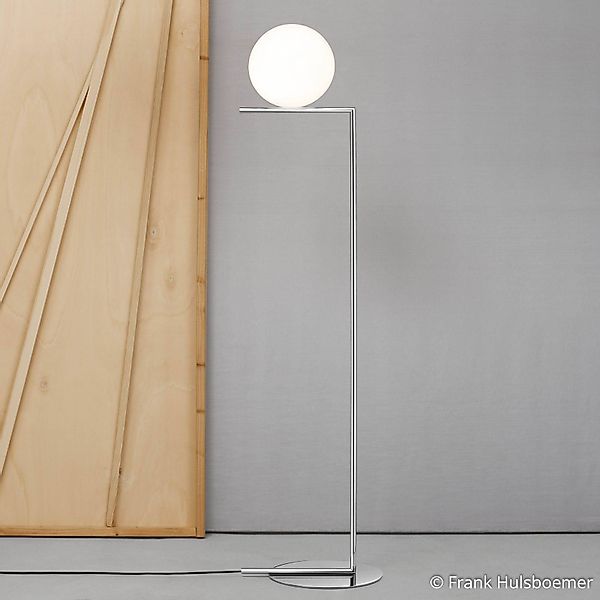 FLOS IC F1 Stehleuchte chrom Ø 20 cm günstig online kaufen