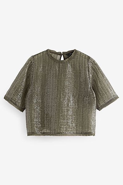 Next Paillettenshirt Kurzarm-T-Shirt mit Pailletten (1-tlg) günstig online kaufen