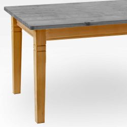 Küchentisch in Grau Kiefer massiv Landhausstil günstig online kaufen