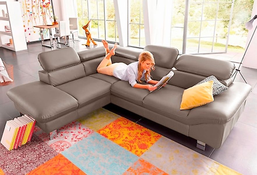 COTTA Ecksofa "Driver L-Form" mit Kopfteilverstellung, wahlweise mit Bettfu günstig online kaufen
