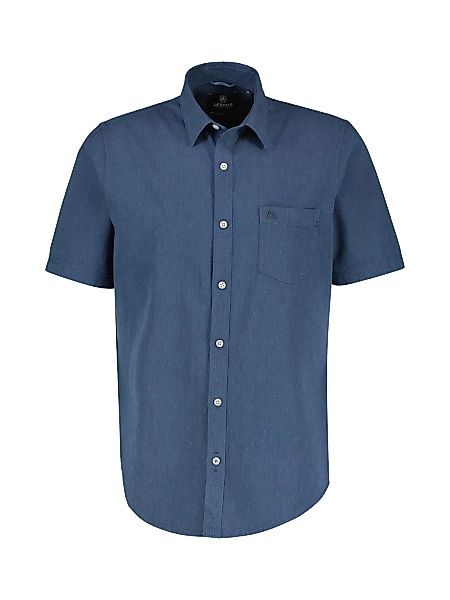 LERROS Kurzarmhemd "LERROS Unifarbenes Baumwoll-Leinenhemd" günstig online kaufen