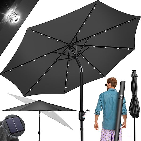 KESSER Sonnenschirm, Sonnenschirm Balkonschirm LED Solar günstig online kaufen