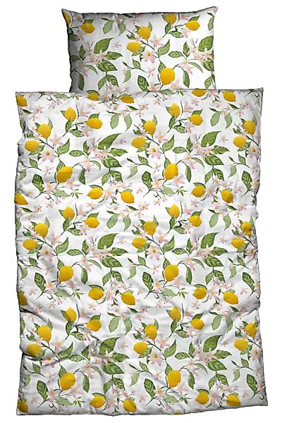 CASATEX Bettwäsche »Lemon«, kräftig sonnige Farben, tolles Design mit Zitro günstig online kaufen