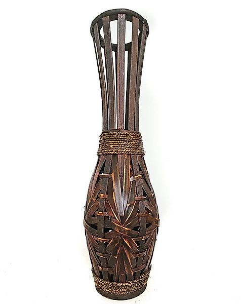 Yudu Bodenvase Bodenvase Blumenvase Pflanztopf Bambus Design handgearbeitet günstig online kaufen