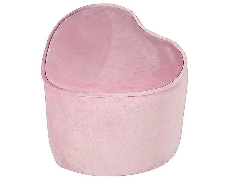 roba® Kinderhocker in Herzform mit Samtstoff rosa günstig online kaufen
