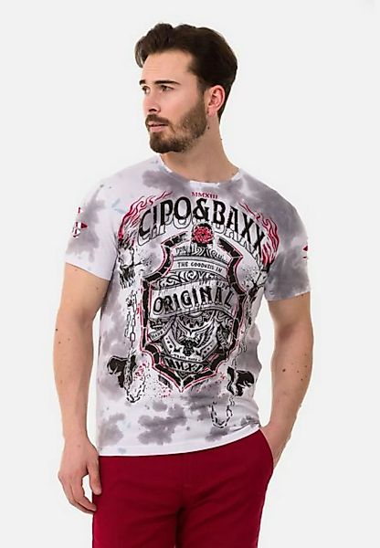 Cipo & Baxx T-Shirt mit großem Markenprint günstig online kaufen
