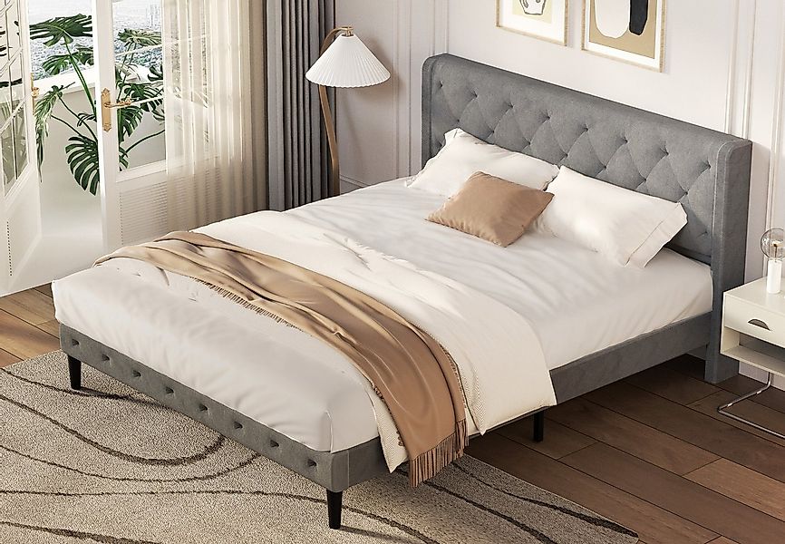 Lexzurn Polsterbett Polsterbett 140x200 cm Bett mit Lattenrost (Doppelbett günstig online kaufen