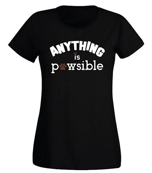 G-graphics T-Shirt Damen T-Shirt - Anything is pawsible Slim-fit, mit trend günstig online kaufen
