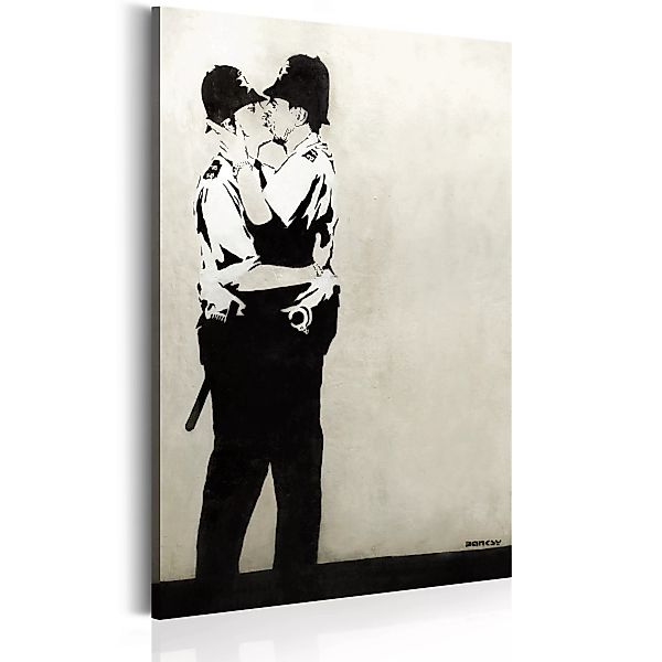 Wandbild - Kissing Coppers By Banksy günstig online kaufen
