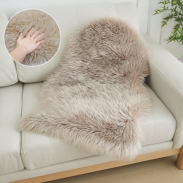 my home Fellteppich "Dena Teppiche, Fellform, waschbar" fellförmig 60 mm Hö günstig online kaufen