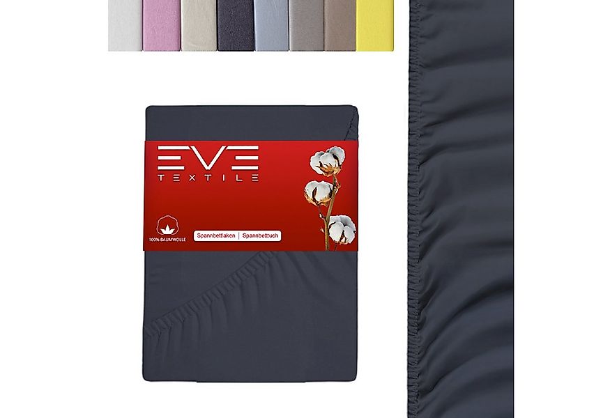 Eve Textile GmbH Spannbettlaken Spannbetttuch Bettlaken Spannlaken Spannbez günstig online kaufen