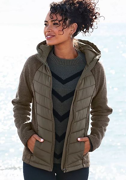 Vivance Steppjacke mit Strickfleece-Ärmeln günstig online kaufen