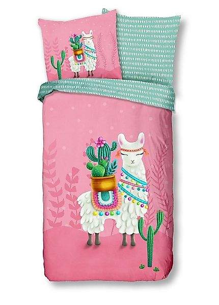 good morning Bettwäsche Baumwolle, Renforcé, 2 teilig, verspieltes Lama, pi günstig online kaufen