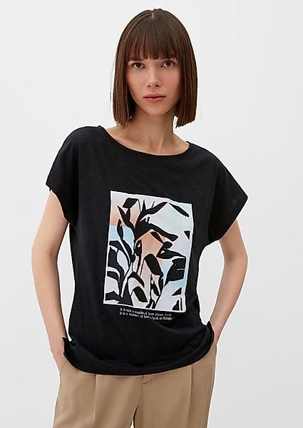 s.Oliver Kurzarmshirt T-Shirt mit Stickerei Stickerei günstig online kaufen