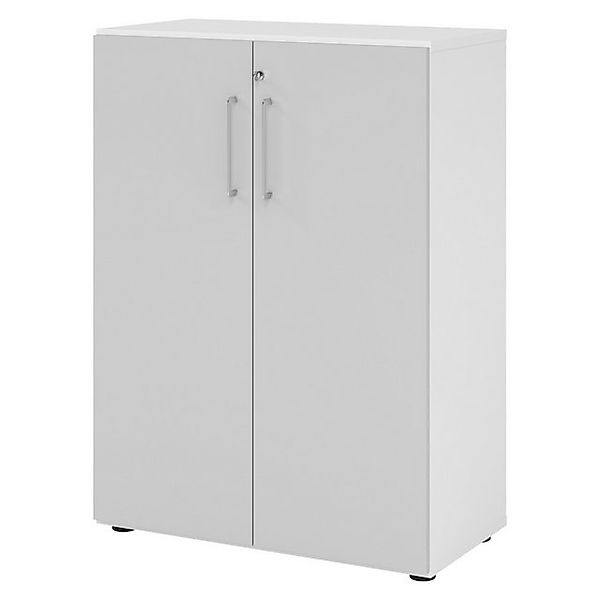 bümö Aktenschrank smart Büroschrank - 3 Ordnerhöhen Dekor: Weiß/Grau günstig online kaufen