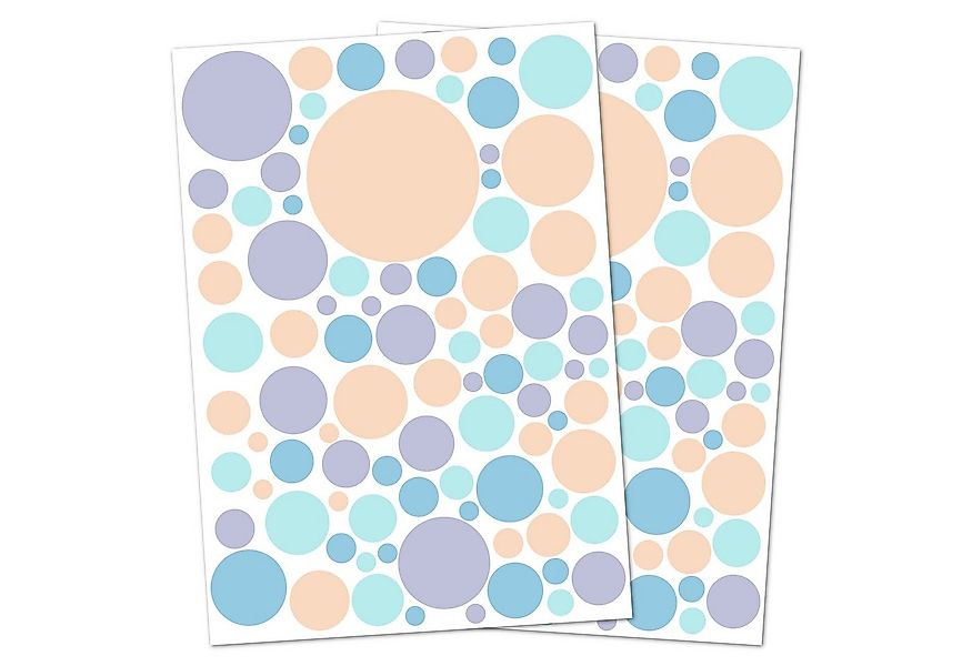 PUNALU Wandtattoo Kreis Set 176 Stück Wandtattoo Babyzimmer Kinderzimmer Kr günstig online kaufen