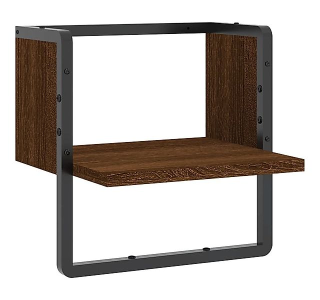 vidaXL Regal Wandregal mit Stange Braun Eichen-Optik 30x25x30 cm, 1-tlg. günstig online kaufen