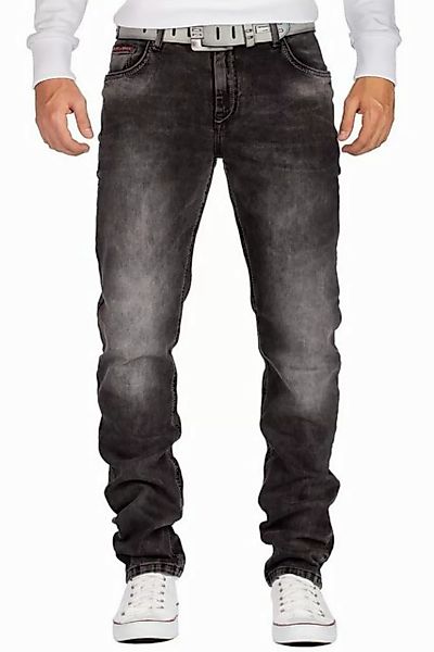 Cipo & Baxx Slim-fit-Jeans Casual Hose BA-CD533 Grau W31/L32 (1-tlg) mit lä günstig online kaufen