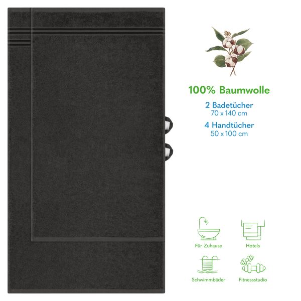 HAMMETEX Handtuch Set 6-teiliges Handtuch Set, günstig online kaufen