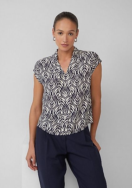 s.Oliver Blusentop Bluse Ärmellose Bluse mit All-over-Print günstig online kaufen