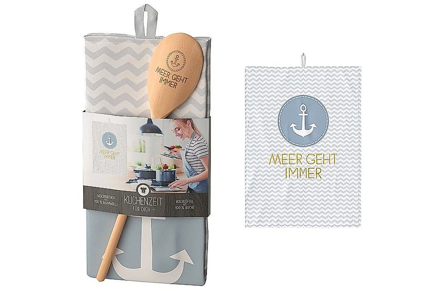 La Vida Geschirrtuch Geschirrtuch mit Kochlöffel Geschenk Set Küchenzeit La günstig online kaufen