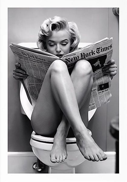 TPFLiving Kunstdruck OHNE RAHMEN, Audrey Hepburn - Marylin Monroe - Frauenm günstig online kaufen