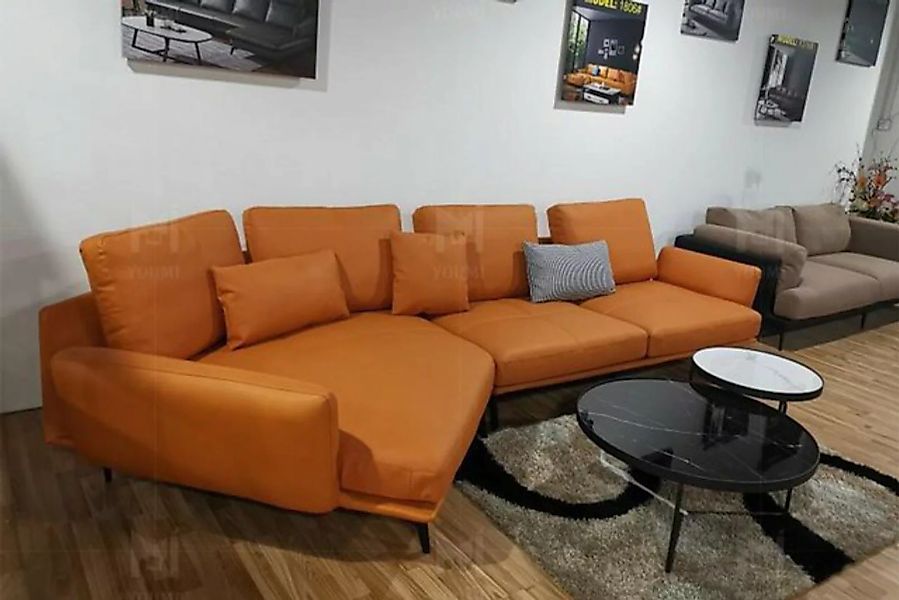 JVmoebel Ecksofa Ecksofa Orange LForm Wohnlandschaft Sofa Couch Polster Eck günstig online kaufen