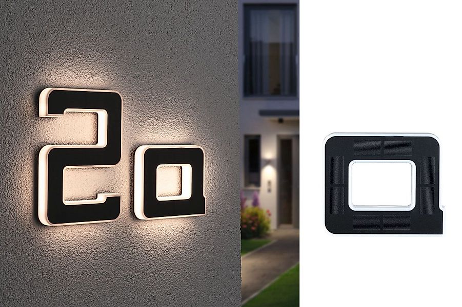 Paulmann LED Außen-Wandleuchte Solar Hausnummer, LED günstig online kaufen