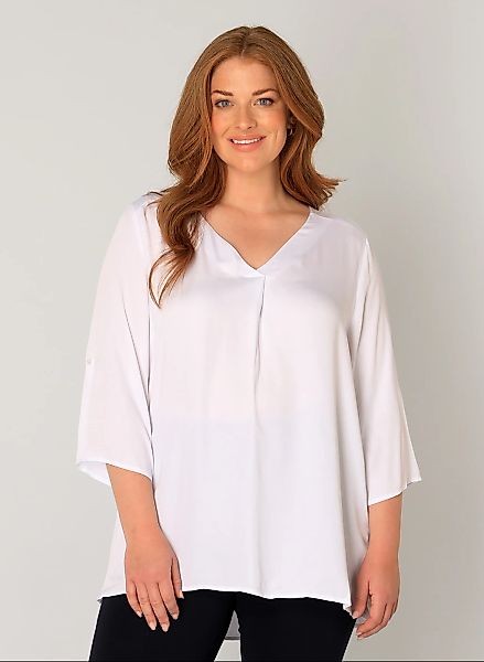 Base Level Curvy Shirtbluse "Yanina", mit V-Ausschnitt günstig online kaufen