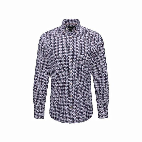 FYNCH-HATTON Langarmhemd bordeaux regular fit (1-tlg) günstig online kaufen
