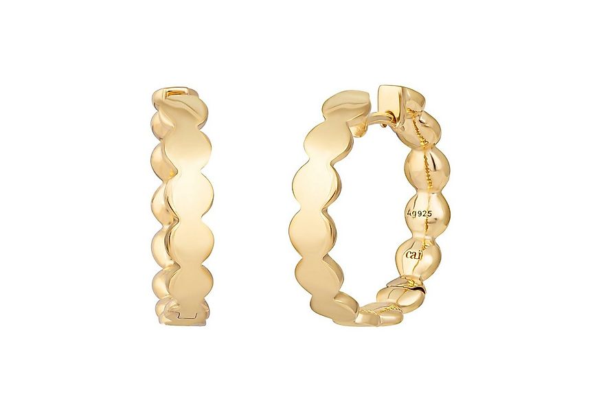 CAÏ Paar Creolen 925 Sterling Silber vergoldet Boho günstig online kaufen