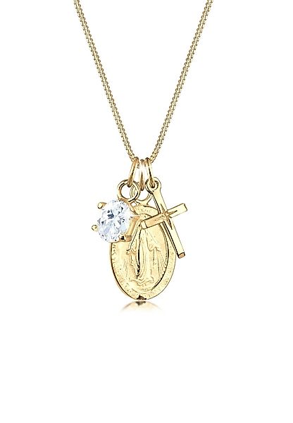 Elli Kette mit Anhänger Kreuz Marienbild günstig online kaufen