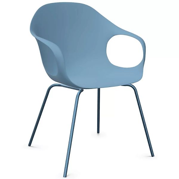 Kristalia ELEPHANT Stuhl blau mit Vierfußgestell blau günstig online kaufen